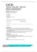 OCR GCSE Combined Science B &lpar;Twenty First Century Science&rpar;&NewLine;J260&sol;05 Biology &lpar;Higher Tier&rpar; QP and MS summer 2025