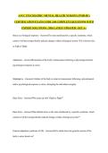 ANCC PSYCHIATRIC-MENTAL HEALTH NURSING &lpar;PMH-BC&rpar; CERTIFICATION EXAM GUIDE &vert;140 COMPLETE QUESTIONS WITH EXPERT SOLUTIONS &vert; 2026 LATEST UPDATED &vert; GET A&plus;