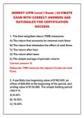 2026-2027 NEWEST CIPM Level I Exam &vert; ULTIMATE&NewLine;EXAM WITH CORRECT ANSWERS AND&NewLine;RATIONALES FOR CERTIFICATION&NewLine;SUCCESS
