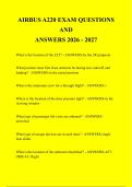 AIRBUS A220 EXAM QUESTIONS &NewLine;AND &NewLine;ANSWERS 2026 - 2027