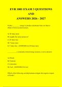 EVR 1001 EXAM 3 QUESTIONS &NewLine;AND &NewLine;ANSWERS 2026 - 2027 