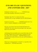 EVR 1001 EXAM 3 QUESTIONS &NewLine;AND ANSWERS 2026 - 2027