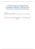 Academic Integrity Exam 2026&sol;2027&NewLine;
