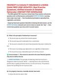PROPERTY & CASUALTY INSURANCE LICENSE EXAM PREP 2026 UPDATED &vert; Real Practice Questions&comma; Verified Answers & Detailed Rationales &vert; INSTANT PDF DOWNLOAD