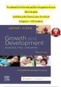 Test Bank For Growth and Development Across the Lifespan 3rd Edition By Gloria Leifer&semi; Eve Fleck Chapters 1 - 16 Complete&NewLine;