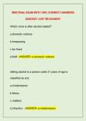 RBS FINAL EXAM WITH 100&percnt; CORRECT ANSWERS &NewLine;2026&sol;2027 JUST RELEASED&excl;&excl; 