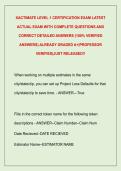 XACTIMATE LEVEL 1 CERTIFICATION EXAM LATEST &NewLine;ACTUAL EXAM WITH COMPLETE QUESTIONS AND &NewLine;CORRECT DETAILED ANSWERS &lpar;100&percnt; VERIFIED &NewLine;ANSWERS&rpar; ALREADY GRADED A&plus;&vert;PROFESSOR &NewLine;VERIFIED&vert;JUST RELEASED&excl;&excl;