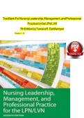 Test Bank Nursing Leadership Management and Professional Practice for the LPN LVN 7th Edition Study Guide Leadership Skills and Practice Questions Workbook 2025&sol; 2026&NewLine;