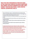 WGU D236 HESI FUNDAMENTALS PRACTICE EXAM  &NewLine;ACTUAL EXAM 2025 COMPLETE ACCURATE QUESTIONS &NewLine;AND CORRECT DETAILED ANSWERS WITH NGN &lpar;100&percnt; &NewLine;CORRECT VERIFIED SOLUTIONS&rpar; A NEW UPDATED &NewLine;VERSION &vert;GUARANTEED PASS A&plus;