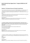 North Carolina All Lines Adjuster Exam &ndash; Complex & Difficult Set &lpar;150&NewLine;Questions&rpar;