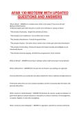 AFAB 130 Midterm &ndash; Updated Questions and Answers Complete Exam Preparation Material