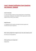 Level 1 Google Certification Exam Questions and Answers&vert; Updated