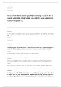 real estate license EXAM A&plus; GRADE ASSURED COMPLETE SOLUTIONS AND VERIFIED ANSWERS