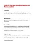 NASM CPT Final Exam Study Guide Questions and Answers&vert; Updated