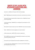 SWPPP Study Guide &ndash; Upgraded Questions and Answers Complete Exam Review Material