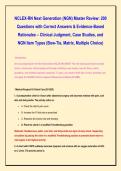 NCLEX-RN Next Generation &lpar;NGN&rpar; Master Review&colon; 200 &NewLine;Questions with Correct Answers & Evidence-Based &NewLine;Rationales &ndash; Clinical Judgment&comma; Case Studies&comma; and &NewLine;NGN Item Types &lpar;Bow-Tie&comma; Matrix&comma; Multiple Choice&rpar; 
