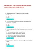 XACTIMATE LEVEL 1 &lpar;Lv1&rpar; CERTIFICATION EXAM COMPLETE QUESTIONS WITH 100&percnt; VERIFIED ANSWERS 2026&sol;2027