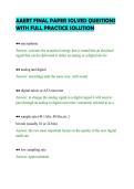 AAERT FINAL PAPER SOLVED QUESTIONS&NewLine;WITH FULL PRACTICE SOLUTION&NewLine;