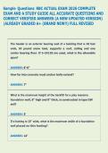 RBC Test Bank Questions & Answers &vert;&vert; Most Recent Exam