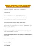 TACTICAL EMERGENCY CASUALTY CARE EXAM QUESTIONS WITH CORRECT ANSWERS 2026