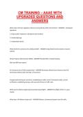 CM Training &ndash; AAAE&comma; Upgraded Questions and Answers Complete Exam Preparation Material