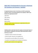 WGU D072 Fundamentals for Success in Business&NewLine;OA Questions and Answers&vert; Updated