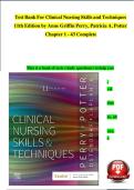 TEST BANK For Clinical Nursing Skills and Techniques 11th Edition by Anne Griffin Perry&comma; Patricia A&period; Potter&comma; Verified Chapters 1 - 43&comma; Complete Newest Version&NewLine;