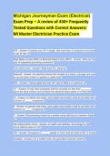 Michigan Journeyman Exam &lpar;Electrical&rpar;&NewLine;Exam Prep &ndash; A review of 450&plus; Frequently&NewLine;Tested Questions with Correct Answers&sol;&NewLine;MI Master Electrician Practice Exam