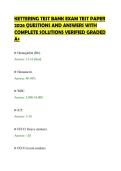 KETTERING TEST BANK EXAM TEST PAPER&NewLine;2026 QUESTIONS AND ANSWERS WITH&NewLine;COMPLETE SOLUTIONS VERIFIED GRADED&NewLine;A&plus;