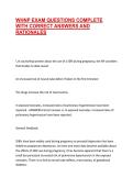 WHNP EXAM QUESTIONS COMPLETE WITH CORRECT ANSWERS AND RATIONALES