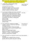 TECC Test with all Correct & 100&percnt; Verified Answers &vert;Actual Complete Exam &vert;Already Graded A&plus;
