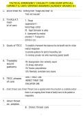 TACTICAL EMERGENCY CASUALTY CARE EXAM WITH ALL CORRECT & 100&percnt; VERIFIED ANSWERS &vert;ALREADY GRADED A&plus;