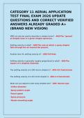 CATEGORY 11 AERIAL APPLICATION TEST FINAL EXAM 2026 UPDATE QUESTIONS AND CORRECT VERIFIED ANSWERS ALREADY GRADED A&plus; &lpar;BRAND NEW VISION&rpar;