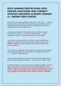 RCFE ADMINISTRATOR EXAM 2026 UPDATE QUESTIONS AND CORRECT VERIFIED ANSWERS ALREADY GRADED A&plus; &lpar;BRAND NEW VISION&rpar;