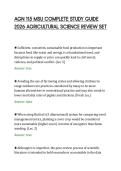 AGN 115 MSU COMPLETE STUDY GUIDE&NewLine;2026 AGRICULTURAL SCIENCE REVIEW SET
