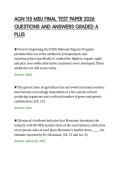 AGN 115 MSU FINAL TEST PAPER 2026&NewLine;QUESTIONS AND ANSWERS GRADED A&NewLine;PLUS&NewLine;