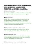 AHIP FINAL EXAM TEST QUESTIONS&NewLine;AND ANSWERS 2026 LATEST&NewLine;VERIFIED ANSWERS GRADED A&plus;&NewLine;