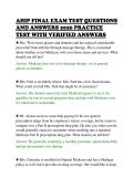 AHIP FINAL EXAM TEST QUESTIONS&NewLine;AND ANSWERS 2026 PRACTICE&NewLine;TEST WITH VERIFIED ANSWERS&NewLine;