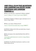 AHIP FINAL EXAM TEST QUESTIONS&NewLine;AND ANSWERS 2026 STUDY GUIDE&NewLine;QUESTIONS AND ANSWERS&NewLine;VERIFIED A&plus;&NewLine;