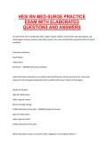 HESI RN Medical-Surgical Practice Exam &ndash; Elaborated Questions and Answers &vert; Comprehensive Exam Preparation Material
