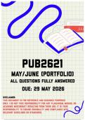 PUB2621 May June &lpar;Portfolio&rpar; Memo &vert; Due 29 May 2026