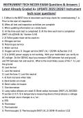 INSTRUMENT TECH NCCER EXAM Questions & Answers &vert; Latest Already Graded A&plus; UPDATE 2025&vert;2026&excl;&excl; Instrument tech nccer questions&excl;&NewLine;