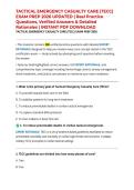 TACTICAL EMERGENCY CASUALTY CARE &lpar;TECC&rpar; EXAM PREP 2026 UPDATED &vert; Real Practice Questions&comma; Verified Answers & Detailed Rationales &vert; INSTANT PDF DOWNLOAD