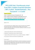 WGU D355 Task 2 Total Rewards Actual Exam 2026 &vert; Complete Exam-Style Questions &vert; 100&percnt; Verified &ndash; Detailed Rationales &ndash; Pass Guaranteed &ndash; A&plus; Graded&NewLine;&NewLine;