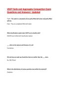 VDOT Soils and Aggregate Compaction Exam&NewLine;Questions and Answers&vert; Updated
