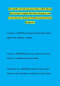 Ohio Health and Life Insurance Exam &vert;&vert; Most Recent &NewLine;Exam Actual Complete Real Exam Questions And &NewLine;Correct Answers &lpar;Expertly Verified Answers&rpar; Already &NewLine;Graded A&plus;&excl;&excl;