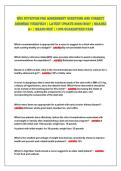 WGU NUTRITION PRE ASSESSMENT QUESTIONS ANd CORRECT&NewLine;ANSWERS &lpar;VERIFIEd&rpar; &vert; LATEST UPdATE 2026&sol;2027 &vert; GRAdEd&NewLine;A&plus; &vert; BRANd NEW &vert; 100&percnt; GUARANTEEd PASS 