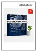 Solution Manual for Machines & Mechanism&comma; 4th Edition by David Myszka &lpar;Complete Solutions&rpar;