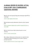 ALABAMA DRIVERS ED BOATING ACTUAL&NewLine;EXAM SCRIPT 2026 COMPREHENSIVE&NewLine;QUESTIONS ANSWERS