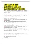 MED SURG 1- LPN QUESTIONS AND AND ANSWERS UPDATED 2026